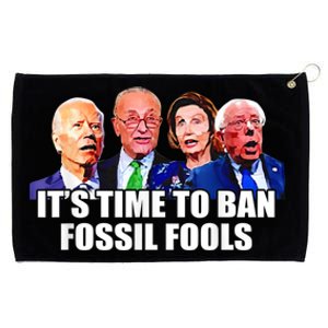 Funny Joe Biden It's Time To Ban Fossil Fools Anti Liberals Grommeted Golf Towel