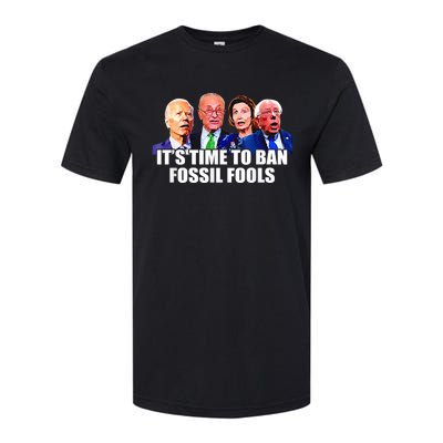 Funny Joe Biden It's Time To Ban Fossil Fools Anti Liberals Softstyle CVC T-Shirt