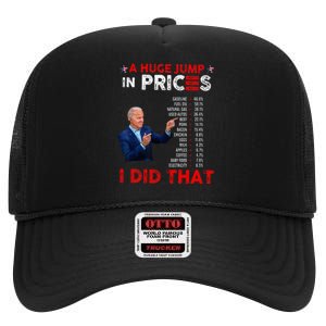 Funny Joe Biden Us Crisis I Did That Anti Biden Liberals High Crown Mesh Back Trucker Hat