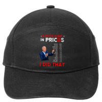 Funny Joe Biden Us Crisis I Did That Anti Biden Liberals 7-Panel Snapback Hat