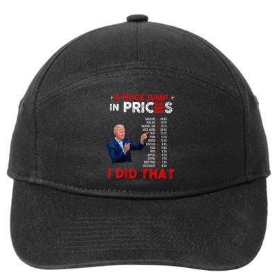 Funny Joe Biden Us Crisis I Did That Anti Biden Liberals 7-Panel Snapback Hat