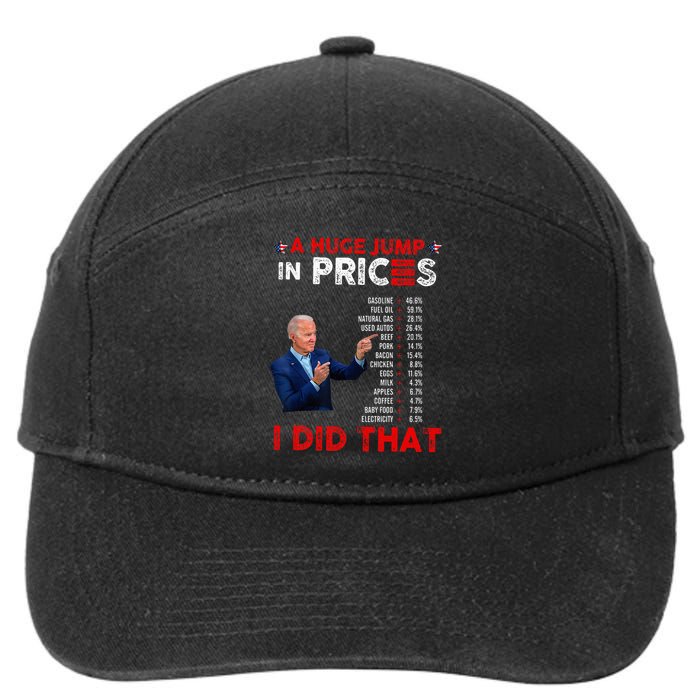 Funny Joe Biden Us Crisis I Did That Anti Biden Liberals 7-Panel Snapback Hat