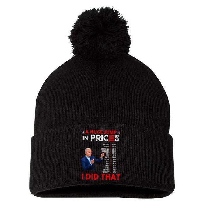 Funny Joe Biden Us Crisis I Did That Anti Biden Liberals Pom Pom 12in Knit Beanie