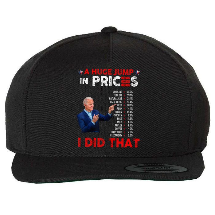 Funny Joe Biden Us Crisis I Did That Anti Biden Liberals Wool Snapback Cap