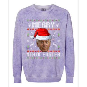 Funny Joe Biden Happy 4th Of Easter Ugly Christmas Gift Colorblast Crewneck Sweatshirt