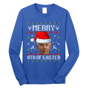 Funny Joe Biden Happy 4th Of Easter Ugly Christmas Gift Long Sleeve Shirt