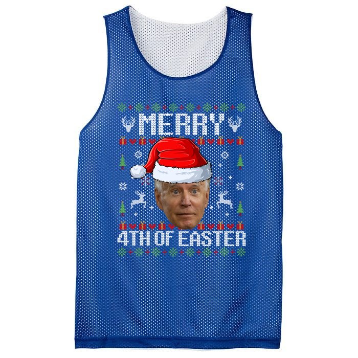 Funny Joe Biden Happy 4th Of Easter Ugly Christmas Gift Mesh Reversible Basketball Jersey Tank