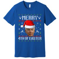 Funny Joe Biden Happy 4th Of Easter Ugly Christmas Gift Premium T-Shirt