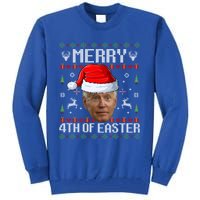 Funny Joe Biden Happy 4th Of Easter Ugly Christmas Gift Tall Sweatshirt