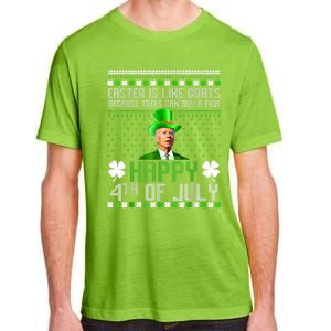 Funny Joe Biden Happy 4th Of July Confused St Patricks Day Adult ChromaSoft Performance T-Shirt