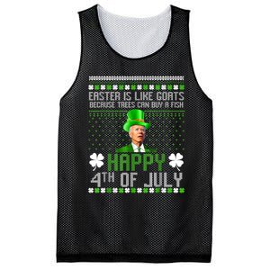 Funny Joe Biden Happy 4th Of July Confused St Patricks Day Mesh Reversible Basketball Jersey Tank