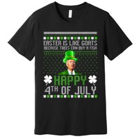 Funny Joe Biden Happy 4th Of July Confused St Patricks Day Premium T-Shirt