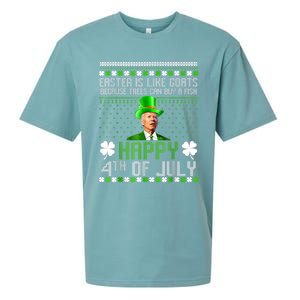 Funny Joe Biden Happy 4th Of July Confused St Patricks Day Sueded Cloud Jersey T-Shirt