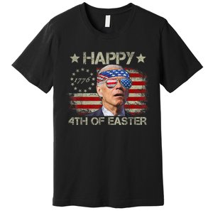 Funny Joe Biden 4th Of July Happy 4th Of Easter Us Flag Premium T-Shirt