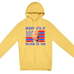 Funny Joe Biden Happy 4th Of July Great Gift Premium Pullover Hoodie