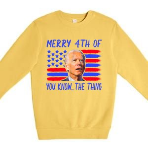 Funny Joe Biden Happy 4th Of July Great Gift Premium Crewneck Sweatshirt