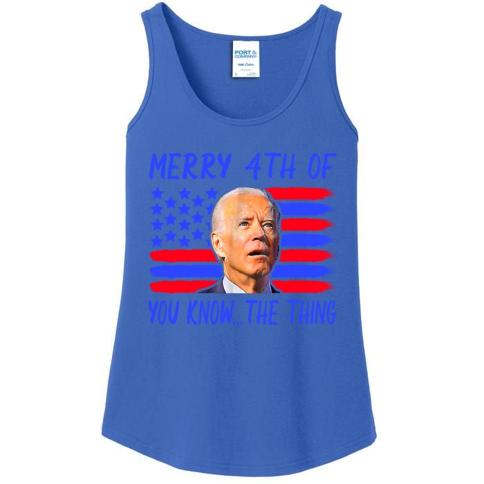 Funny Joe Biden Happy 4th Of July Great Gift Ladies Essential Tank