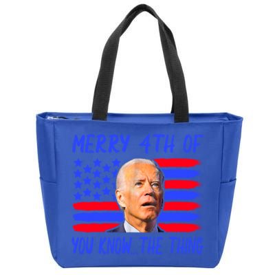 Funny Joe Biden Happy 4th Of July Great Gift Zip Tote Bag