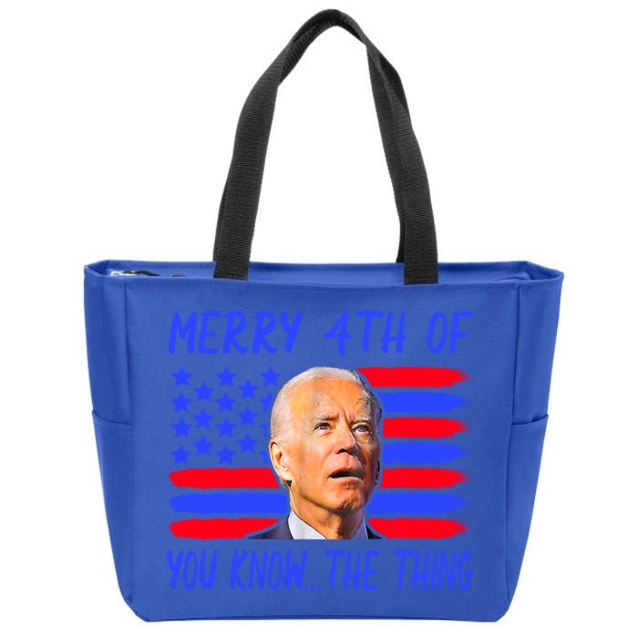 Funny Joe Biden Happy 4th Of July Great Gift Zip Tote Bag