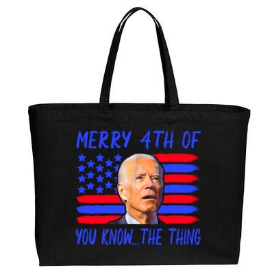 Funny Joe Biden Happy 4th Of July Great Gift Cotton Canvas Jumbo Tote