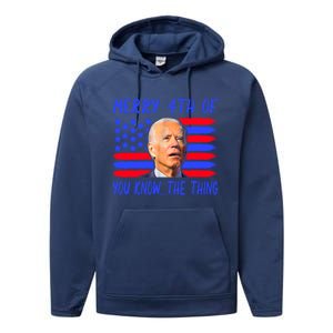 Funny Joe Biden Happy 4th Of July Great Gift Performance Fleece Hoodie