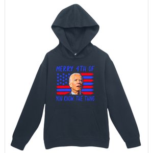 Funny Joe Biden Happy 4th Of July Great Gift Urban Pullover Hoodie