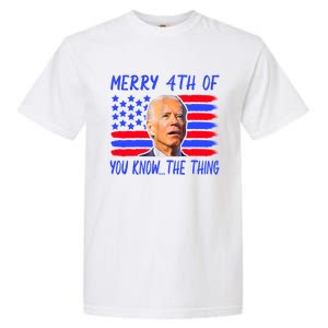 Funny Joe Biden Happy 4th Of July Great Gift Garment-Dyed Heavyweight T-Shirt