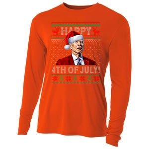 Funny Joe Biden Happy 4th Of July Ugly Christmas Meaningful Gift Cooling Performance Long Sleeve Crew