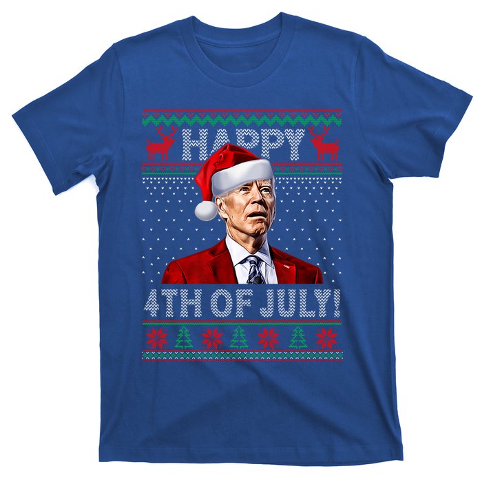 Funny Joe Biden Happy 4th Of July Ugly Christmas Meaningful Gift T-Shirt