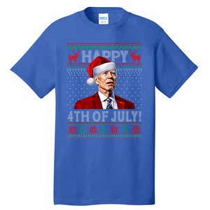 Funny Joe Biden Happy 4th Of July Ugly Christmas Meaningful Gift Tall T-Shirt