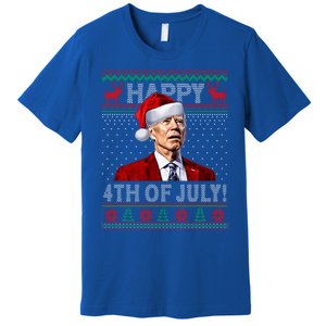 Funny Joe Biden Happy 4th Of July Ugly Christmas Meaningful Gift Premium T-Shirt