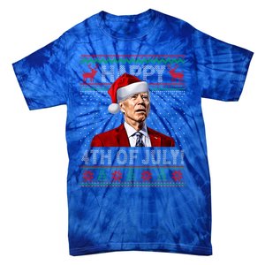 Funny Joe Biden Happy 4th Of July Ugly Christmas Meaningful Gift Tie-Dye T-Shirt