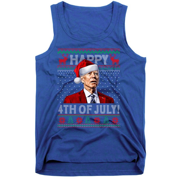 Funny Joe Biden Happy 4th Of July Ugly Christmas Meaningful Gift Tank Top