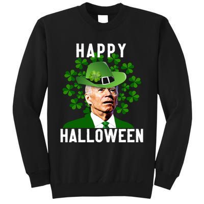 Funny Joe Biden St Patricks Day Confused Halloween Biden Sweatshirt