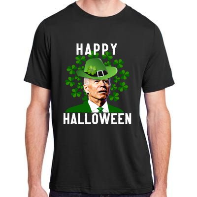 Funny Joe Biden St Patricks Day Confused Halloween Biden Adult ChromaSoft Performance T-Shirt