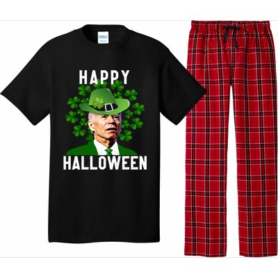 Funny Joe Biden St Patricks Day Confused Halloween Biden Pajama Set