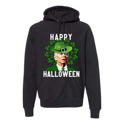 Funny Joe Biden St Patricks Day Confused Halloween Biden Premium Hoodie