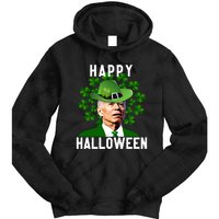 Funny Joe Biden St Patricks Day Confused Halloween Biden Tie Dye Hoodie