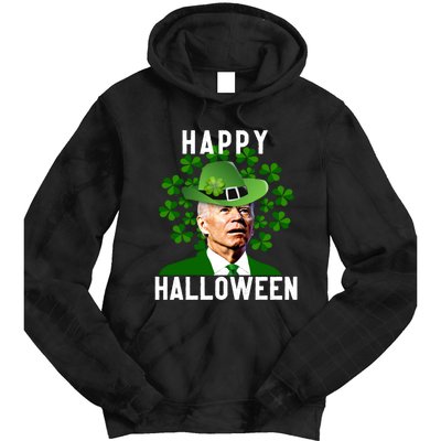 Funny Joe Biden St Patricks Day Confused Halloween Biden Tie Dye Hoodie