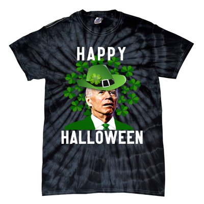 Funny Joe Biden St Patricks Day Confused Halloween Biden Tie-Dye T-Shirt