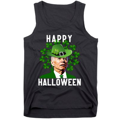 Funny Joe Biden St Patricks Day Confused Halloween Biden Tank Top