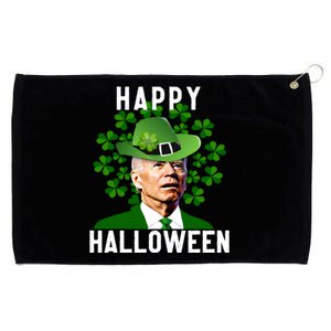 Funny Joe Biden St Patricks Day Confused Halloween Biden Grommeted Golf Towel