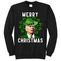 Funny Joe Biden Merry Christmas Confused St Patricks Day Sweatshirt