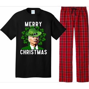 Funny Joe Biden Merry Christmas Confused St Patricks Day Pajama Set