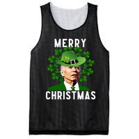 Funny Joe Biden Merry Christmas Confused St Patricks Day Mesh Reversible Basketball Jersey Tank