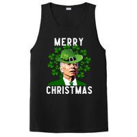 Funny Joe Biden Merry Christmas Confused St Patricks Day PosiCharge Competitor Tank