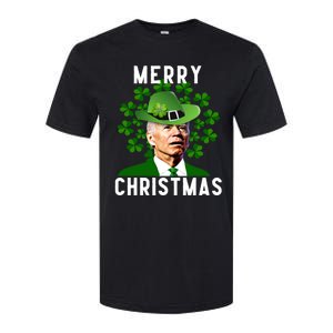 Funny Joe Biden Merry Christmas Confused St Patricks Day Softstyle CVC T-Shirt