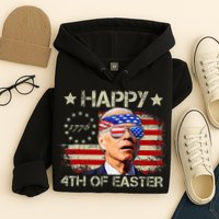 Funny Joe Biden 4th Of July Happy 4th Of Easter Us Flag Hoodie