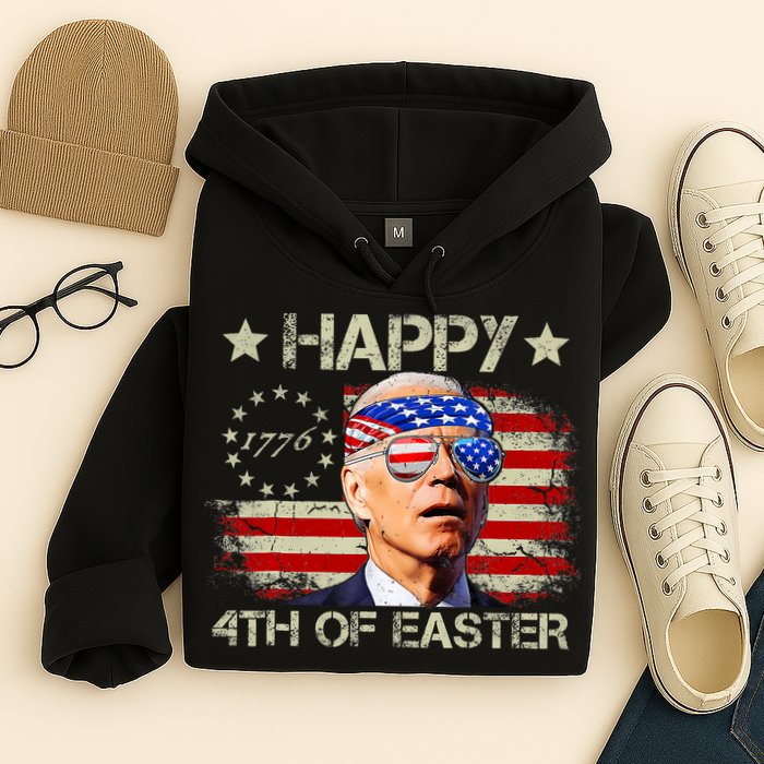 Funny Joe Biden 4th Of July Happy 4th Of Easter Us Flag Hoodie