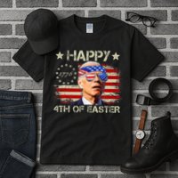 Funny Joe Biden 4th Of July Happy 4th Of Easter Us Flag Tall T-Shirt